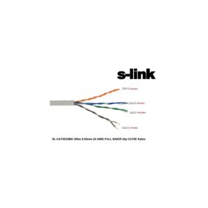 SL-CAT5E05BK 305 Metre Full Bakır UTP CAT5e Kablo – Ekonomik, Güvenilir ve Yüksek Performanslı Ağ Çözümü!